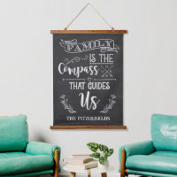 Familie is de Compass Faux Chalkboard