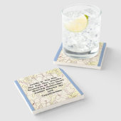 Familie is de sleutel stenen onderzetter (Zijkant)