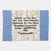 Familie is de sleutel theedoek (Horizontaal)