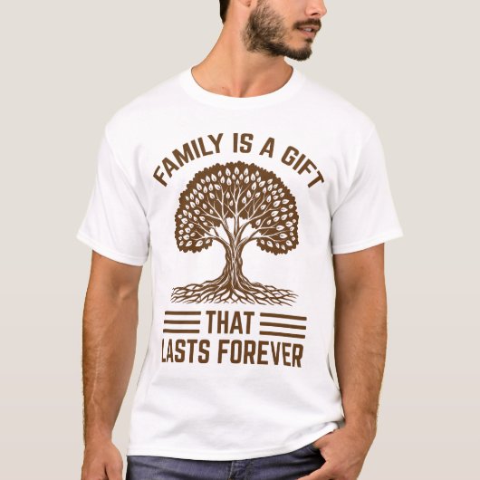 Familie is een cadeau t-shirt (Voorkant)