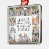 Familie is een geschenk 10 Fotocollage Metalen Ornament (Links)