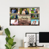Familie is een Gift Photo Collage 0893 Art Print (Thuiskantoor)