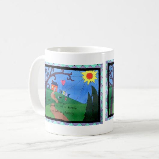 Familie is een Mok van de Zwerfmachine (Voorkant links)