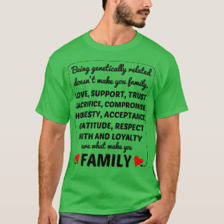 Familie is geen bloedvergieten t-shirt