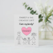 FAMILIE is het beste cadeautje Cute Briefkaart (Staand voorkant)