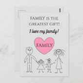 FAMILIE is het beste cadeautje Cute Briefkaart (Voorkant / Achterkant)