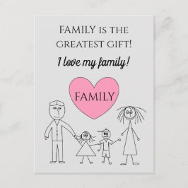 FAMILIE is het beste cadeautje Cute Briefkaart