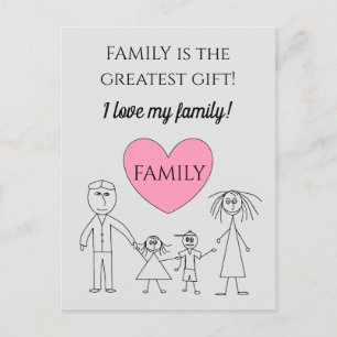 FAMILIE is het beste cadeautje Cute Briefkaart
