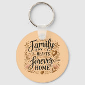 🏡 Familie is het eeuwige thuis van mijn hart Sleutelhanger (Achterkant)