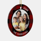 FAMILIE IS LOVE (op de achterzijde) Rood & zwart,  Keramisch Ornament (Rechts)