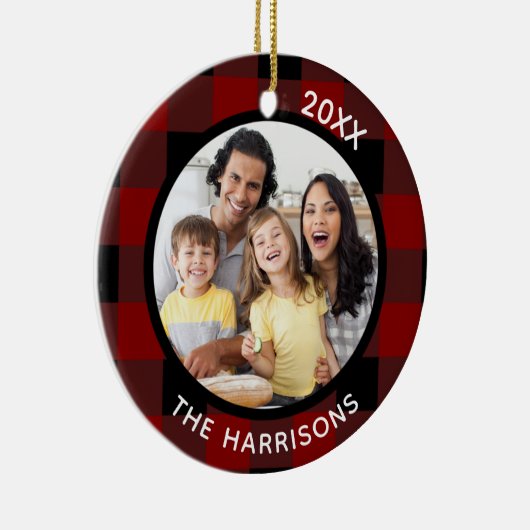 FAMILIE IS LOVE (op de achterzijde) Rood & zwart,  Keramisch Ornament (Rechts)