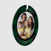 FAMILIE IS LOVE (op de rug) groen/zwart, geplakt 2 Ornament (voorkant)