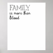Familie is meer dan bloed Poster (Voorkant)