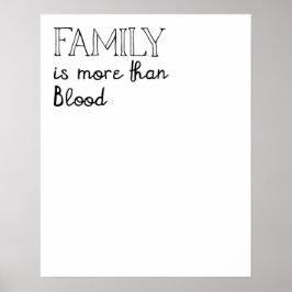 Familie is meer dan bloed Poster