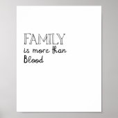 Familie is meer dan bloed Poster (Voorkant)