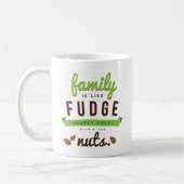 Familie is net een soort Fudge Funny Quote Koffiemok (Links)
