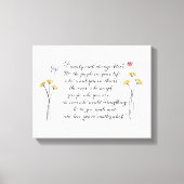 Familie is niet altijd een bloedcitaat-typografie canvas afdruk (Voorkant)