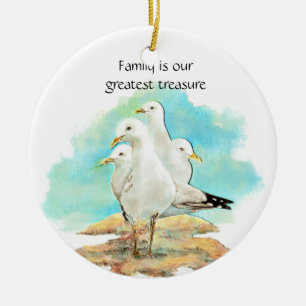 Familie is onze grootste schat - zeemijlen keramisch ornament