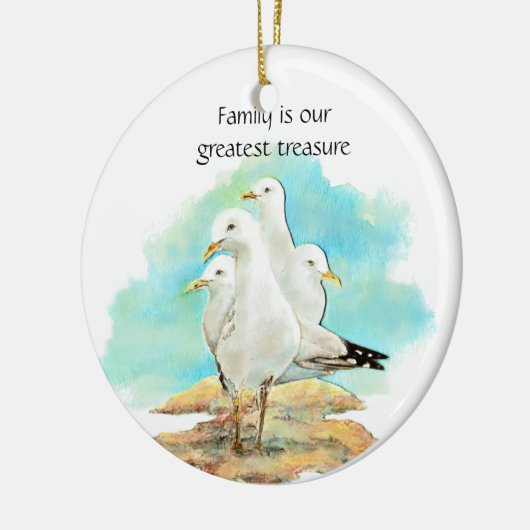 Familie is onze grootste schat - zeemijlen keramisch ornament (Links)