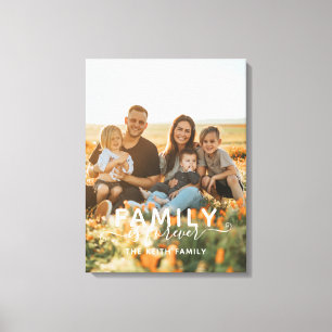 Familie Is Voor Altijd Foto Eenvoudig Modern Aande Canvas Afdruk