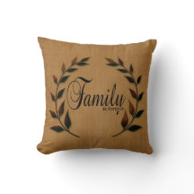Familie is voor altijd in een mooie Tan Burlap Pri