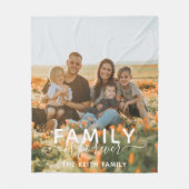 Familie is voor altijd Keepsake Fleece Fotodeken (Voorkant)