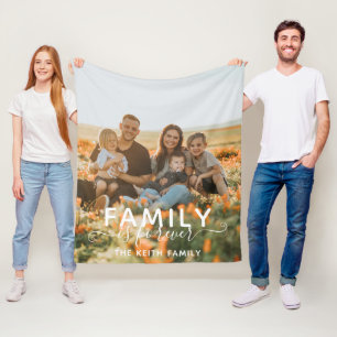 Familie is voor altijd Keepsake Fleece Fotodeken Deken