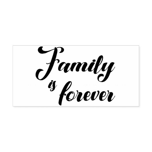 Familie is voor altijd rubberstempel (Afrduk)