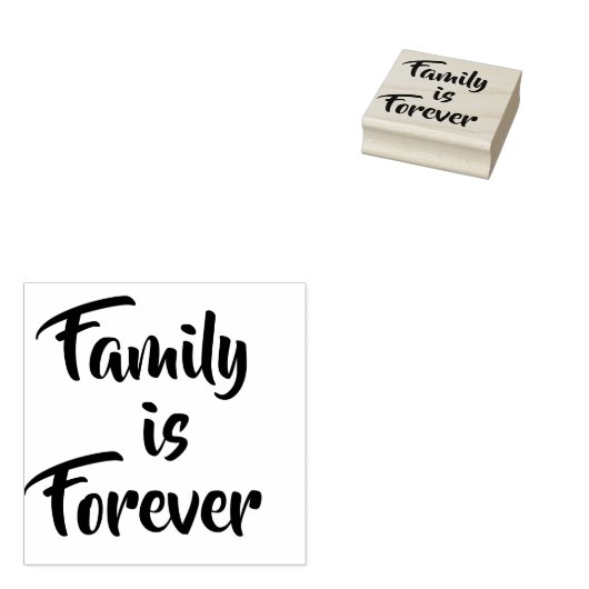 Familie is voor altijd rubberstempel, het maken va rubberstempel (Gestempeld)