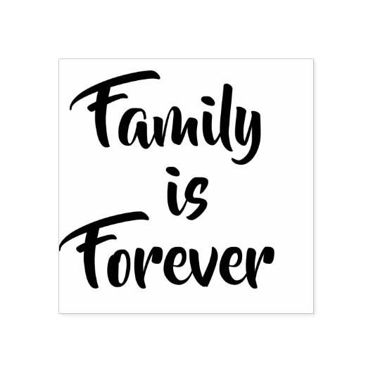 Familie is voor altijd rubberstempel, het maken va rubberstempel (Afrduk)