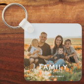 Familie is voor altijd Typografie Foto Keepomwille Sleutelhanger (Voorkant)