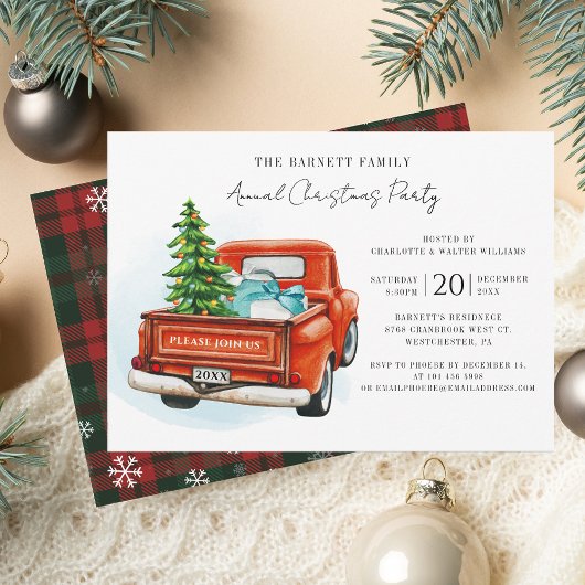 Familie jaarlijkse kerstfeest kaart