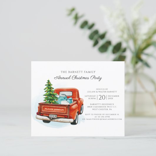 Familie jaarlijkse reünie kerstfeest uitnodiging (Staand voorkant)