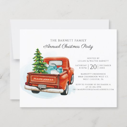 Familie jaarlijkse reünie kerstfeest uitnodiging (Voorkant)