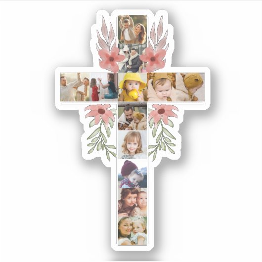 Familie Jesus Cross Christelijke Church Lover Sticker (Voorkant)