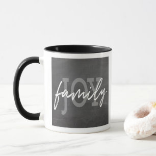 Familie Joy Trendy Chalkboard Hand Lettered Mok