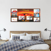 Familie kan je ogen openen Sunset 2106 Art Canvas Afdruk (Insitu (Slaapkamer))