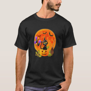 Familie Kat  Kat En Maan Halloween Kostuum Vakanti T-shirt