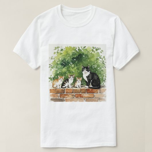 Familie katten t-shirt (Design voorkant)