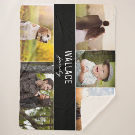 familie Keepomwille Photo Collage Sherpa Deken