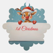 Familie Keepsake 1e kerst Ornament Kaart (Voorkant)