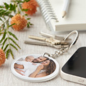 Familie Keepsake Custom Twee Foto Dubbelzijdig Sleutelhanger (Voorkant Rechts)