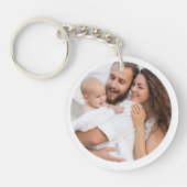 Familie Keepsake Custom Twee Foto Dubbelzijdig Sleutelhanger (Voorkant)