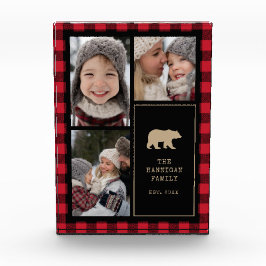 Familie Keepsake Rustic Buffalo Plaid Fotoblokken