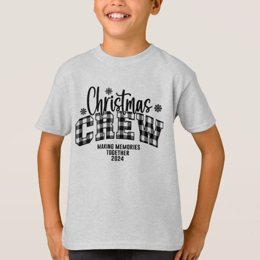 Familie Kerst 2024 gepersonaliseerd T-shirt (Voorkant)