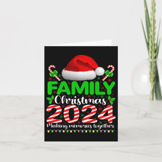 Familie Kerst 2024 Grappig Xmas Pjs Mannen Vrouwen Kaart (Voorkant)