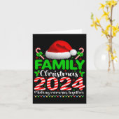 Familie Kerst 2024 Grappig Xmas Pjs Mannen Vrouwen Kaart (Gele Bloem)