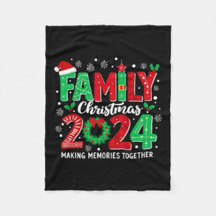 Familie Kerst 2024 Kerst Crew Xmas Familie Ma Fleece Deken