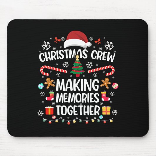 Familie Kerst 2024 Kerst Crew Xmas Matching Muismat (Voorkant)