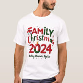 Familie Kerst 2024 Mannen Shirt Making Memorie (Voorkant)